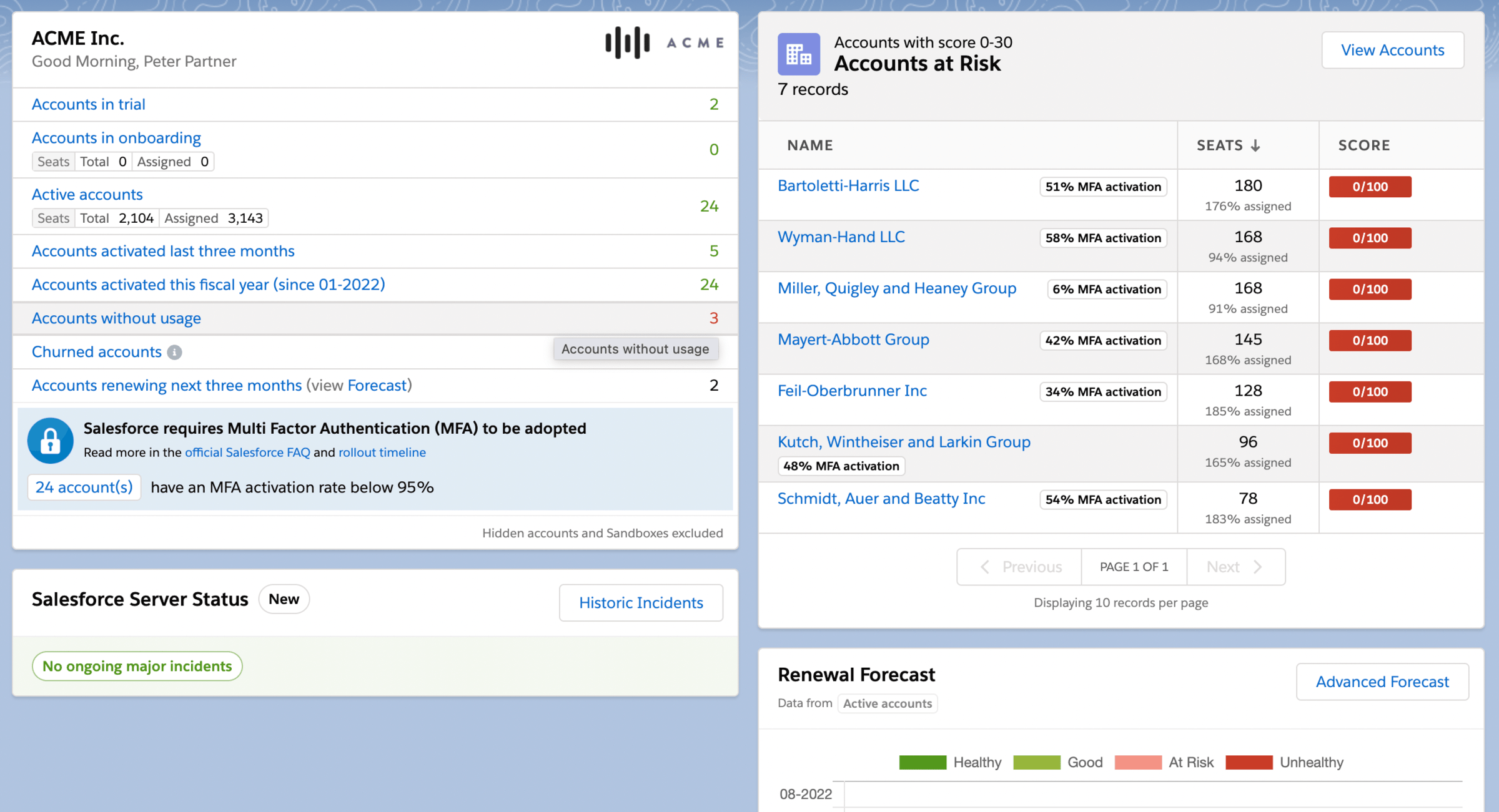 Customer Success Dashboard