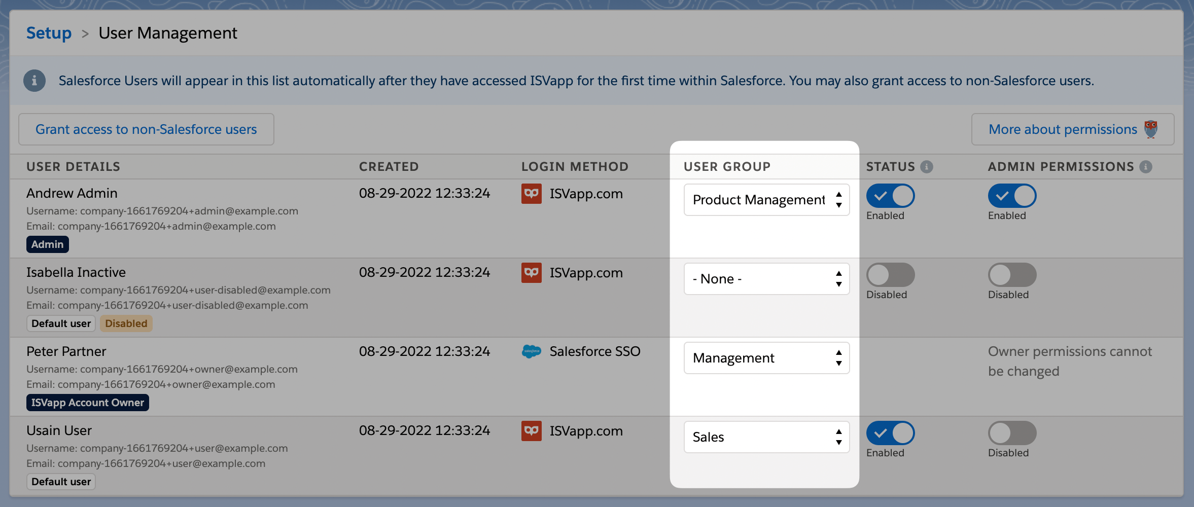 Assign User Groups